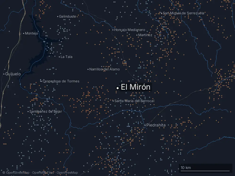 Karte der Blitze bei El Mirón am Freitag, 24. April 2026
