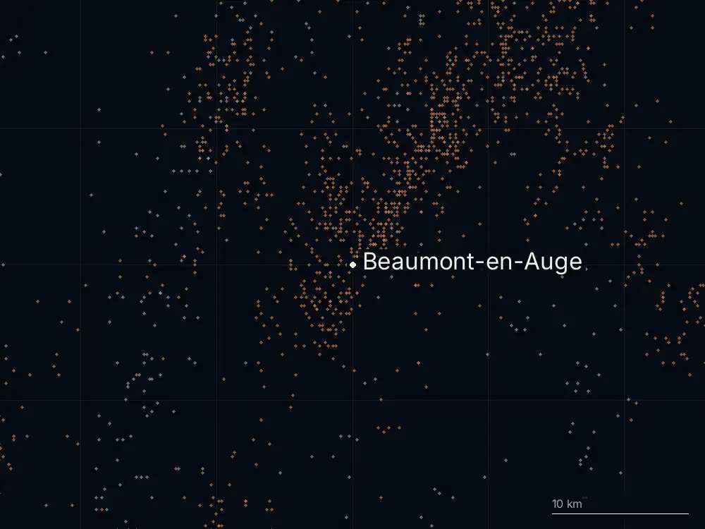 Karte der Blitze bei Beaumont-en-Auge am Samstag, 27. Juni 2026